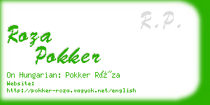 roza pokker business card